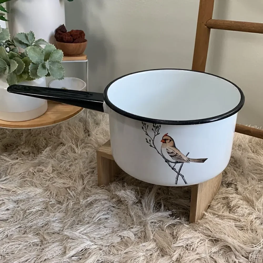 Vintage Delano Studios Dela-Ware Hand Colored Bird Pot